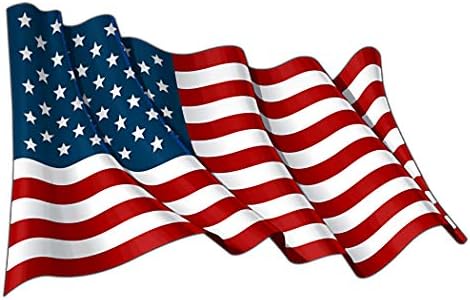 Стикер с Флага на САЩ, Броня Стикер, Стикер За Автомобил, Подарък, Патриотичен Американски Вълнообразни, Съединените Щати (Голям 10x6)