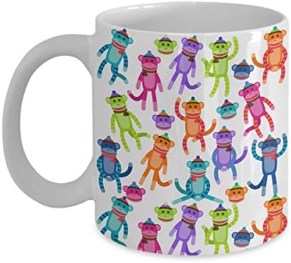 Кафеена чаша Colorful Sock Маймуни, 11 грама - Уникални подаръци От huMUGous