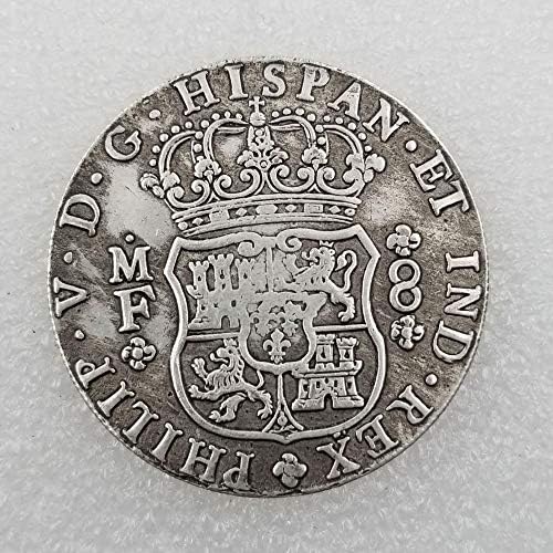 Възпоменателна монета Старинни Занаяти 1741 Испанска Месинг със сребърно покритие Стари монети