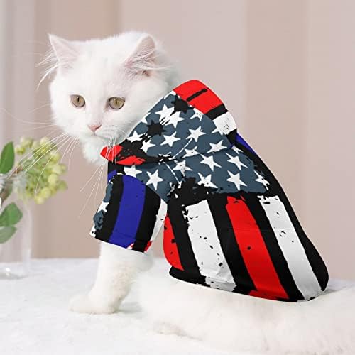 Хърватски Американски Флаг Куче Hoody Пуловер Hoody Мека Дрехи За Домашни Любимци Палто Пуловер С Качулка за Кучета Котки