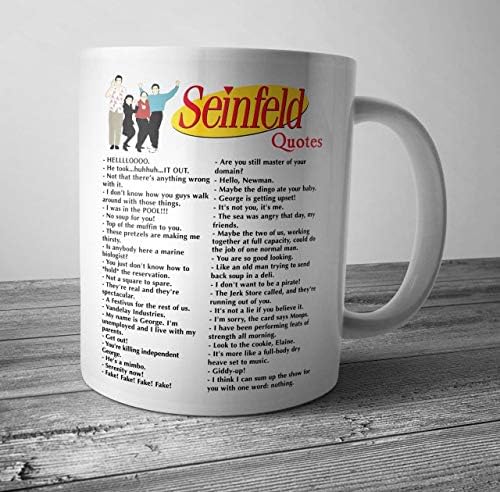 Цитати от филми, телевизионни предавания Сайнфелда Джери Сайнфелд Илейн Бенес Джейсън Александър Джордж Костанца Подаръчни Чаши за Кафе /Подарък за Семейство /за ?
