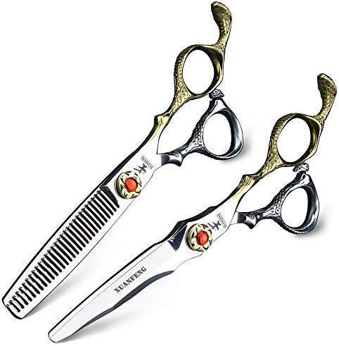 Ножици за подстригване XUANFENG Cobra 6 и филировочные Ножици за дома или Фризьорски салон от стомана 440C, Ножица за подстригване на коса (Режещи ножици)