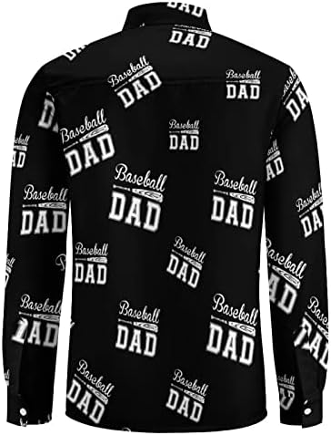 Мъжка риза бейзболен татко копчета с Дълъг ръкав и джоб Обичайните размери