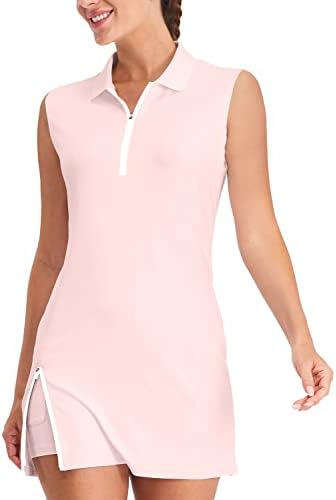 Женски тенис рокли Hiverlay с Вградени Шорти с 2 Джобове UPF 50+, облекло за голф, Спортни Спортни рокли