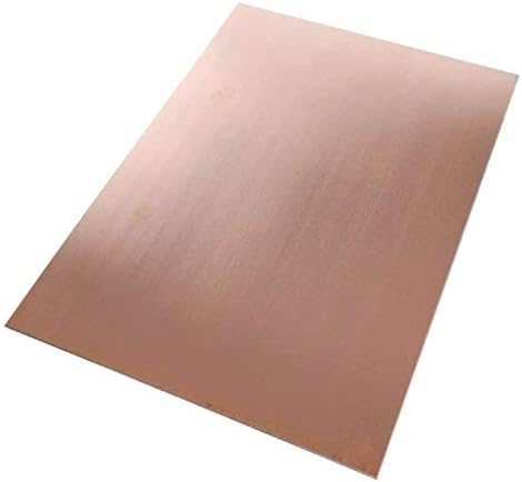 YUESFZ Метален лист от чиста мед Фолио табела 2X100 X 150 мм Вырезанная Медни метална плоча Латунная табела (Размер: 100 mm x 100 mm x 2,5 mm)