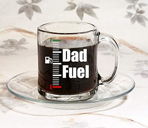 Чаша за папиного на гориво - Стъклена Кафеена чаша на 13 грама на Ден на бащата, най-Добрата идея за татко за Коледа, рожден Ден, Пенсиониране за Него от Son Wife Daugther - От AW Fashions