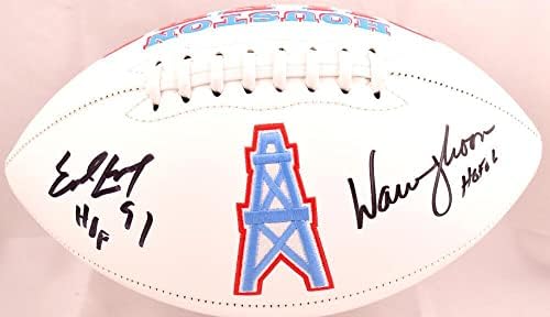 Уорън Мун Ърл Кембъл подписа футболна топка с логото на Хюстън Ойлърс с голографией HOF-BA - Футболни топки С Автографи