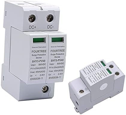 Защита от пренапрежение CZKE PV 2P 500VDC Битово устройство SPD Домакински ключа Система за комбиниране на слънчевата енергия Скоростна Лазерна маркировка (Цвят: 2P, размер: 20-40KA)