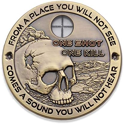 Монета на повикване снайперист - Монета на повикване Един изстрел, един убийство - Можете да бягат, но ти ще умреш просто уморени Военни монети - са Проектирани от военните ветерани