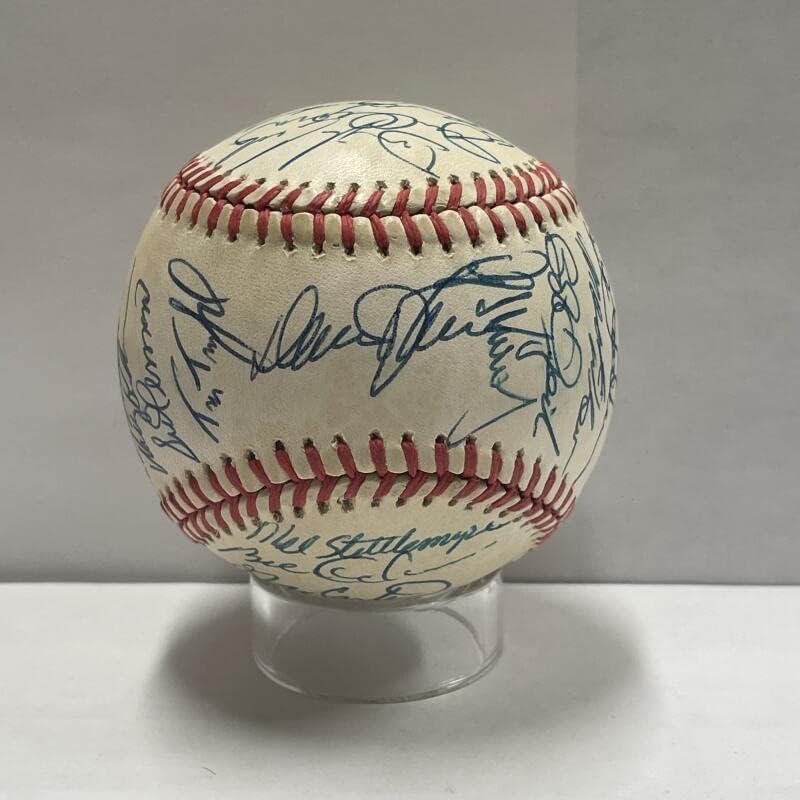 Официален ретро играта топката ню ЙОРК Метс NL с няколко подписите на 1986 година на издаване. - Бейзболни топки с автографи
