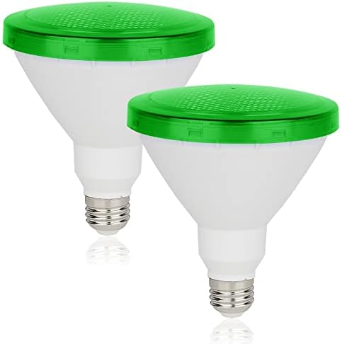 U4GLORY Зелени цветни прожекторные лампи - 15 W (еквивалент на 100 Вата) Зелена лампа, зелена led лампа с цокъл E26, идеална за верандата, на Коледа, на закрито, на открито, декорация на партита, домашно осветление,