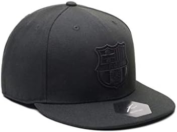 Барселона - Черна бейзболна шапка с плосък козирка (Fi Premium)