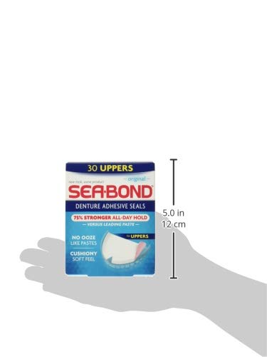 Лепило пломби за зъбни протези Sea Bond Secure, оригинален надмощие, не съдържа цинк, държат се по цял ден, без елементарно, брой точки 30