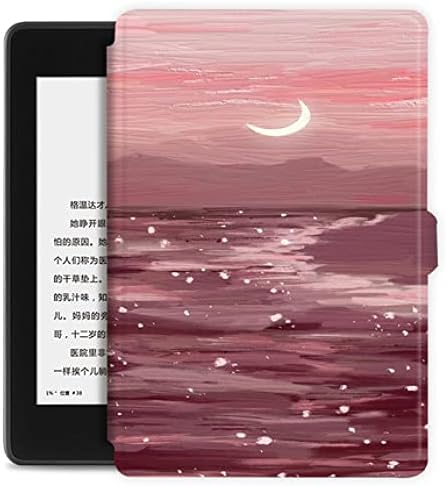 Тънък калъф за четец Kindle Oasis (7 инча, 10-то поколение 2019 година на издаване) - Лек Защитен калъф с функция за автоматично преминаване в режим на готовност (Waves)