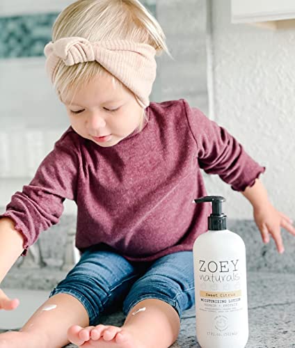 Абсолютно натурален Zoey Naturals - Сладък Цитрусов Хидратиращ детски лосион с масло от шеа, произведени в САЩ