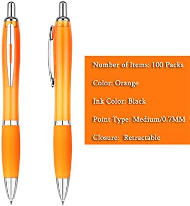 Персонализирани Химикалки HH-СТУДИО на 100 опаковки по Поръчка с лого - Персонализиране на Подаръци на Едро -Индивидуално рекламно съобщение, Подаръци за партита за възрастни, Оранжево