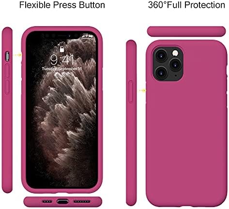 Течен силиконов калъф Miracase, съвместим с iPhone 11 Pro Max 6,5 инча (2019), Гел Гумена защита на Цялото тяло, устойчив на удари калъф, калъф за предпазване от падане (plum)