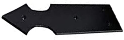 Носи етикет за услугата контур Adonai Hardware 5,8 инча Hadrach от черно антикварен желязо (идва по 2 броя в опаковка) - С черно прахово покритие