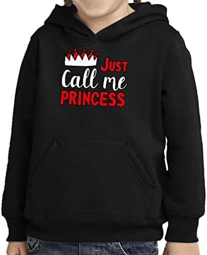 Пуловер с качулка за деца Просто зови ме Принцеса - Худи с Модел от Порести Руно - Забавно Hoody с качулка за деца