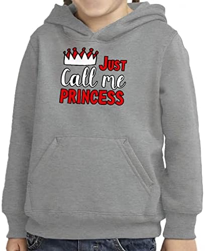 Пуловер с качулка за деца Просто зови ме Принцеса - Худи с Модел от Порести Руно - Забавно Hoody с качулка за деца