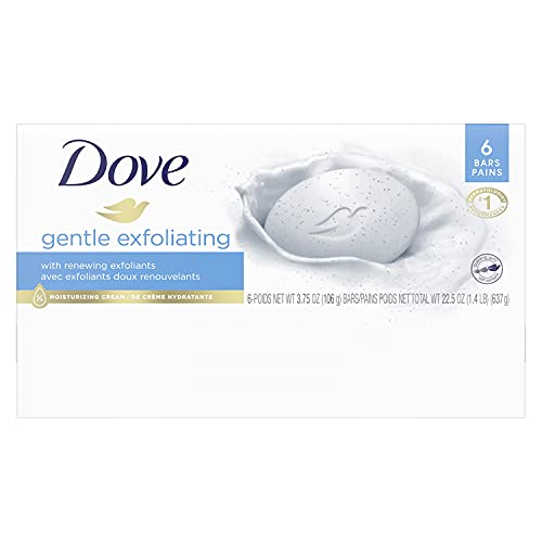 Dove Beauty Bar е По-Хидратиращ От сапун, за Нежно Ексфолиране С мек Почистващ препарат За по-мека И разглаживающей кожата 3,75 грама, 6 Блокчета