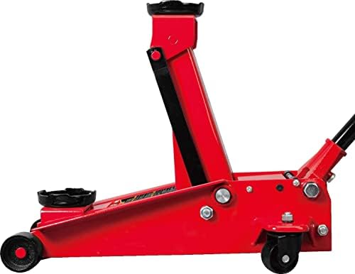 BIG RED ATZ830023RR Хидравличен Крик от стомана с висока якост Torin за обслужване на пода с Двухпоршневым помпа за Бързо повдигане, Товароподемност 3 тона (6000 паунда), Червен