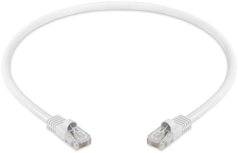 Cmple - (5 Опаковки кабел Cat5e, високоскоростен Пластир кабел Ethernet, тел Cat5 за бърз достъп до Интернет, захранващ кабел, компютърна локална мрежа RJ-45 – 7 Фута, Бял