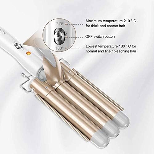 ZLXDP Професионална Плойка Керамични Трехствольный Стайлър За Коса Hair Waver Инструменти За Стайлинг на Косата, Извиване на Електрическа Плойка