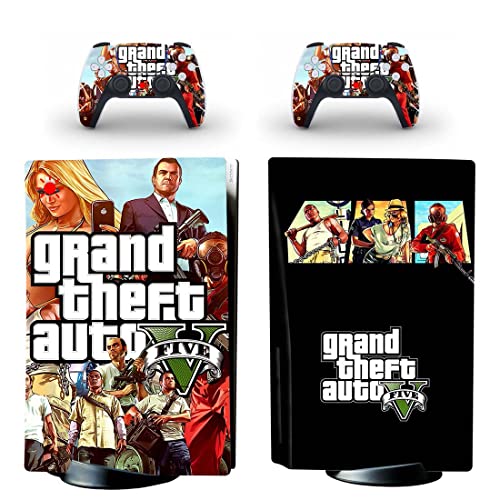 За PS4 ОБИЧАЙНАТА игра Grand GTA Theft And Auto Стикер на корицата на PS4 или PS5 За конзолата PlayStation 4 или 5 и контролери Vinyl Стикер DUC-5974