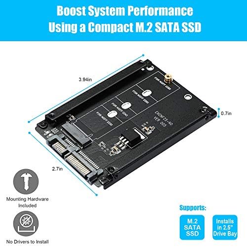 Карта на адаптера BEYIMEI M. 2 NGFF на SATA твърди дискове M. 2 NGFF SSD 2.5 sata III ssd, SATA B-M Key M. 2 SSD 2.5 SATA 6 gb / s адаптер, поддържа M. 2 NGFF 2280, 2260, 2242, 2230 (не поддържа NVME SSD)