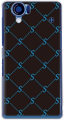 Монограм SECOND SKIN S Черно x Син (прозрачен) Дизайн от ROTM/за ТЕЛЕФОН AQUOS 102SH II/SoftBank SSH122-PCCL-202-Y350