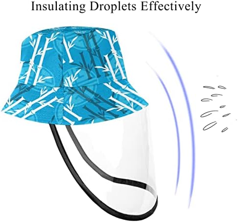 Възрастен Защитна Шапка с Маска За лице, Рибарска Шапка От Слънцето, Японски Бирюзово-Зелен Диамант в стил Бохо