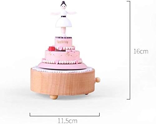 ZLBYB Дървена Балетна Танцова Въртяща се Музикална Ковчег Дървени Занаяти Детски Играчки Ретро Подарък За Рожден Ден Креативни Аксесоари За Декорация на Дома
