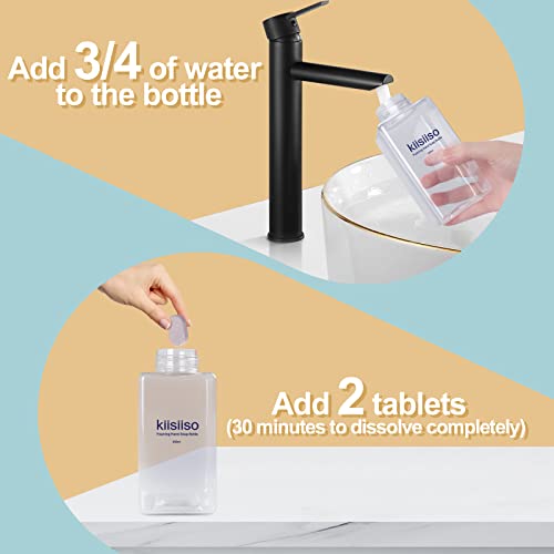 Пенящееся сапун за ръце KIISIISO -1 Опаковка за измиване на ръцете за еднократна употреба + 10 хапчета за презареждане, Прочистване на овлажняващ крем средство, само на 80 течни унции, получава 10 бутилки сапун за 8