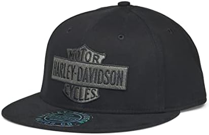 Мъжка шапка от Harley-Davidson Bar & Shield възстановяване на предишното положение с плоски полета - 97637-22VM Черен