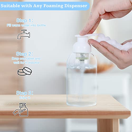 Опаковки за пенящегося сапун за ръце flowcheer-5 таблетки за измиване на ръцете в опаковка с образци-Екологично Чист продукт с нулеви отпадъци и почистващи средства-пяна Опаковка за еднократна употреба размери 5 х 8