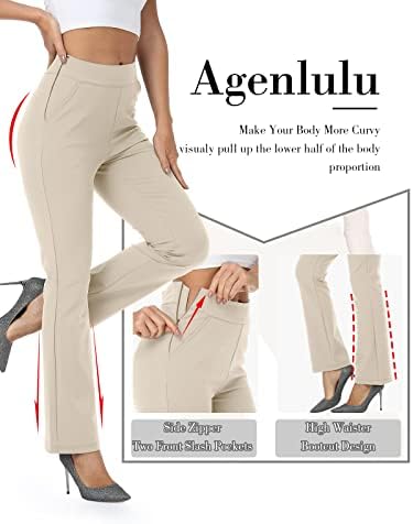 Agenlulu / Дамски Панталони с висока талия, 4 начина на разтягане в продължение, Удобни, Не Просвечивающие Панталони за йога, Спортни Панталони, Дамски Ежедневни