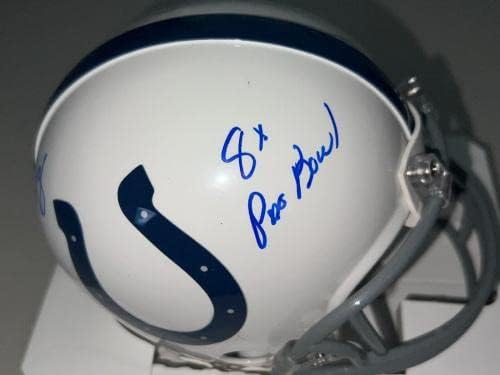 Мини-каска George Kunz Baltimore Colts 8 X Pro Bowl с автограф - мини-каски NFL с автограф