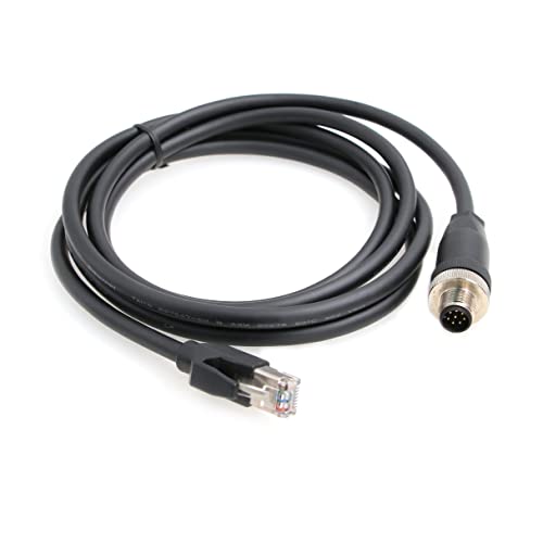 ZBLZGP M12, 8-Пинов конектор A-Code на Ethernet кабел RJ-45 за промишлени камери Cognex (10 м)