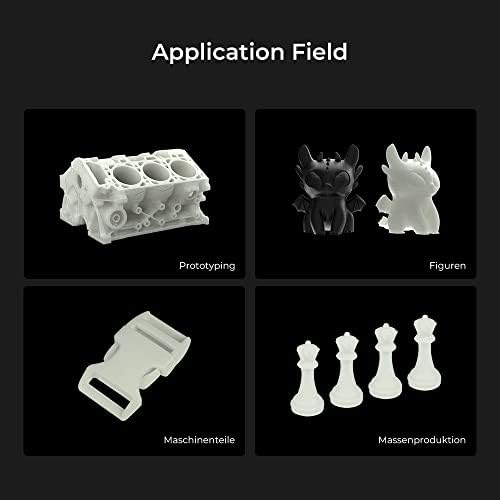2023 Официалната тема за принтер Creality Hyper PLA Filament, Конци за 3D печат Creality PLA за лечение на високоскоростен печат, точност +/-0,02 мм, 1 кг / макара, 1,75 мм (черен)
