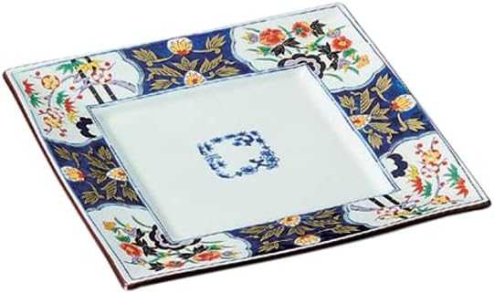 せとももももも Набор от 10 Квадратни чинии с боядисани на стопанските Нисики, Размер на 8 квадратни чинии, 9,3 x 9,3 x 1,0-инчов (23,5 x 23,5 x 2,5 см), Японски съдове за готвене Arita Фая?