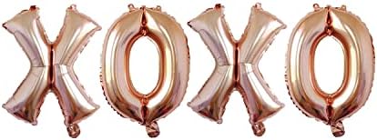 Dzrige 16-Инчовите балони XOXO, Балони от Майларовой Фолио с Надписи на Свети Валентин, Булчински Душ, за Младоженци, за да проверите за Декор на Годишнина от Годеж (Розово