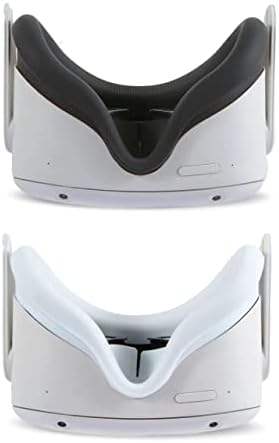 Силиконови облицовки за лице на виртуална реалност, са Съвместими с Oculus Quest 2, Леки накладки за лице виртуална реалност, Водоустойчив Сменяеми възглавница за лице срещу замърсяване, Аксесоари за VR-възглавници