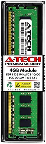 Сървър A-Tech 16 GB Комплект (2x8 GB) 2Rx8 PC3L-10600E DDR3 1333 Mhz, ECC Небуферизованный UDIMM 240-Пинов Двоен модул DIMM 1,35 В Сървър памет работна станция ъпгрейд Модули оперативна памет (серия A-Tech Enterprise)
