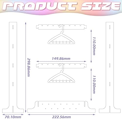 BBTO Титуляр за Обеци с Стелажи за дрехи, Мини-Закачалка За Обеци и Колиета, акрилно, Поставка за Бижута, Органайзер, Поставка за Показване на Обици за Момичета, Дамски Ушна Родословни