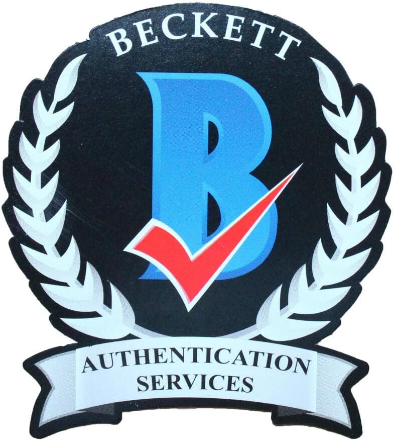 Синя Риза на Професионален стил с автограф на Лени Мур с голограммой HOF-Beckett Черен цвят