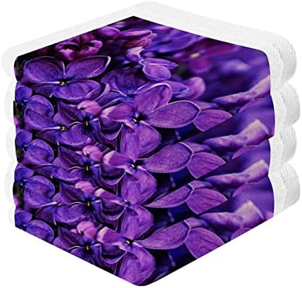 Гъба Kigai Lilac от памук, 6 Опаковки, Добре Абсорбиращи и мека На допир хавлиени Кърпи за пръстите