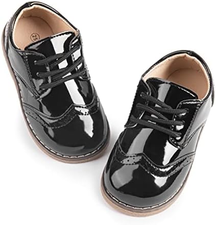 KIDSUN/ Модел обувки за малки момичета и момчета; Удобна Оксфорд училищни униформи дантела; Лоферы на равна подметка (Дете/Little Kid)