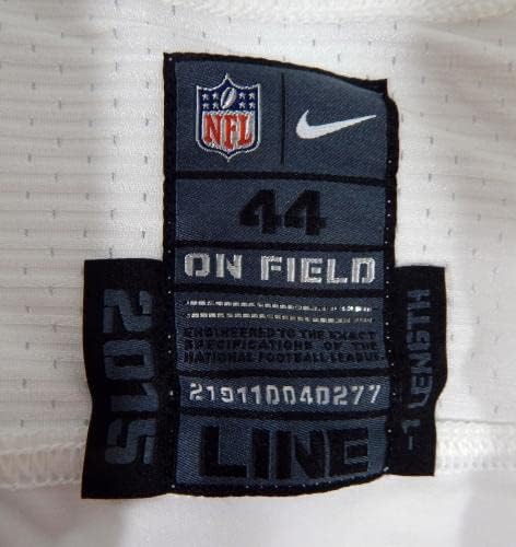 2015 San Francisco 49ers Е игра, Пусната Бяла Тениска Nike 44 DP42522 На Напускане - Използваните Тениски За игри NFL Без подпис