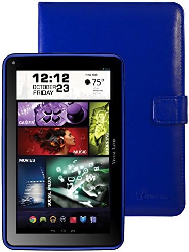 Visual Land Prestige ELITE 7Q-KC - 7-инчов четириядрен таблет Android обем 8 GB с клавиатура, KitKat4.4, Google Play (в синьо)
